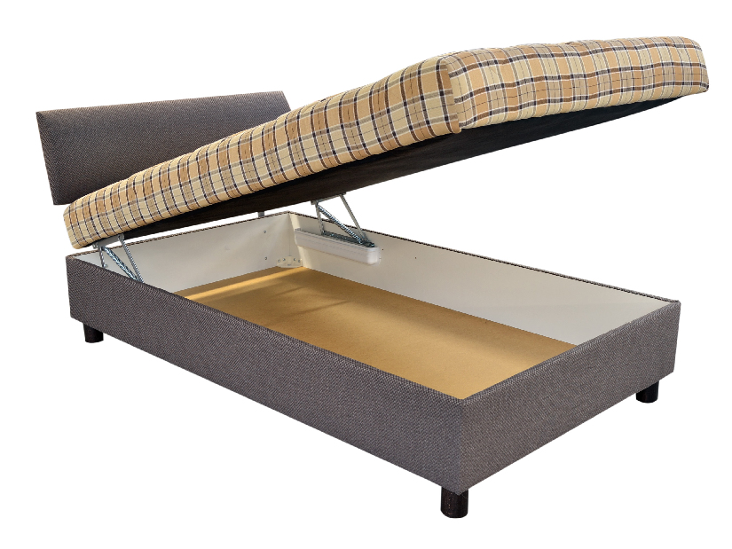 Manželská posteľ 140 cm Blanár Skate (hnedá + béžová) (s roštom a matracom)