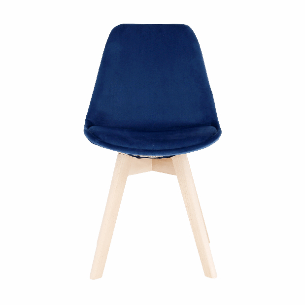 Jedálenská stolička Blanche (modrá + buk)