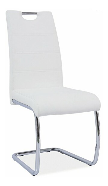 Jedálenská stolička Abira New (biela + chróm) *bazár
