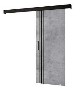 Posuvné dvere 90 cm Sharlene VI (betón + čierna matná + čierna)