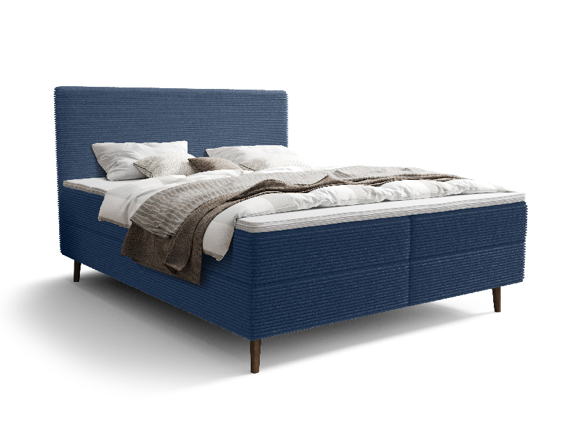 Jednolôžková posteľ 120 cm Napoli Bonell (modrá) (s roštom, s úl. priestorom)