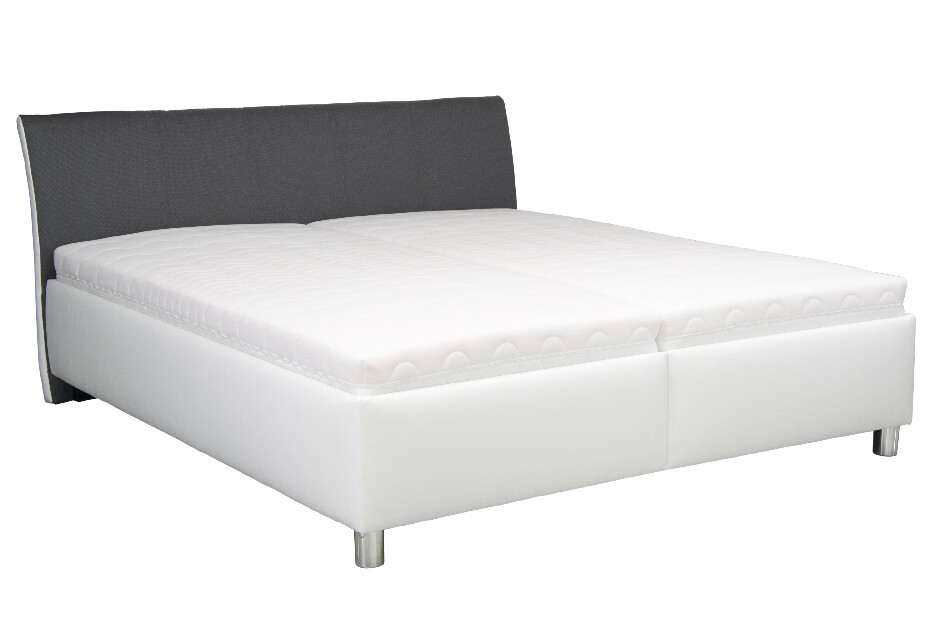 Manželská posteľ 160 cm Blanár Columbia (biela) (s roštom a matracom NELLY)