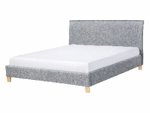 Manželská posteľ 140 cm SANCHEZ (s roštom) (sivá)