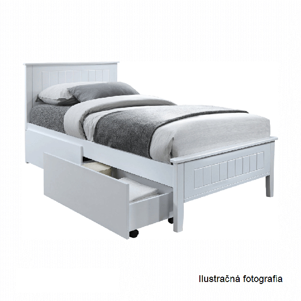Jednolôžková posteľ 90 cm Minea (biela) *výpredaj