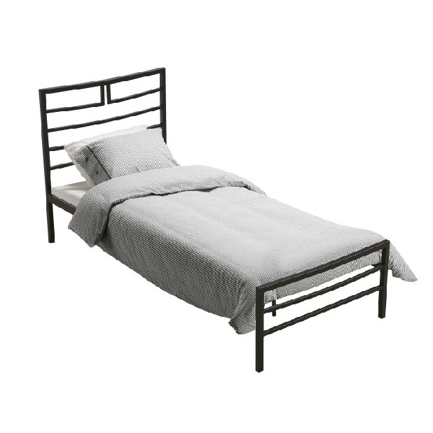 Jednolôžková posteľ 90 cm Dalia (s roštom) (čierna)