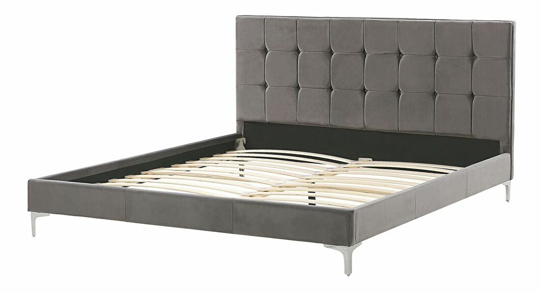 Manželská posteľ 160 cm AMART (sivá) (s roštom)
