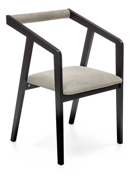 Jedálenska stolička Aspull (čierna + sivohnedá)