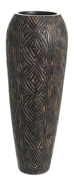 Dekoračná váza Jolipa (18x18x48cm) (Hnedá)