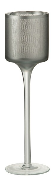 Svietnik Jolipa Na čajovú sviečku (7x7x25cm) (Sivá)