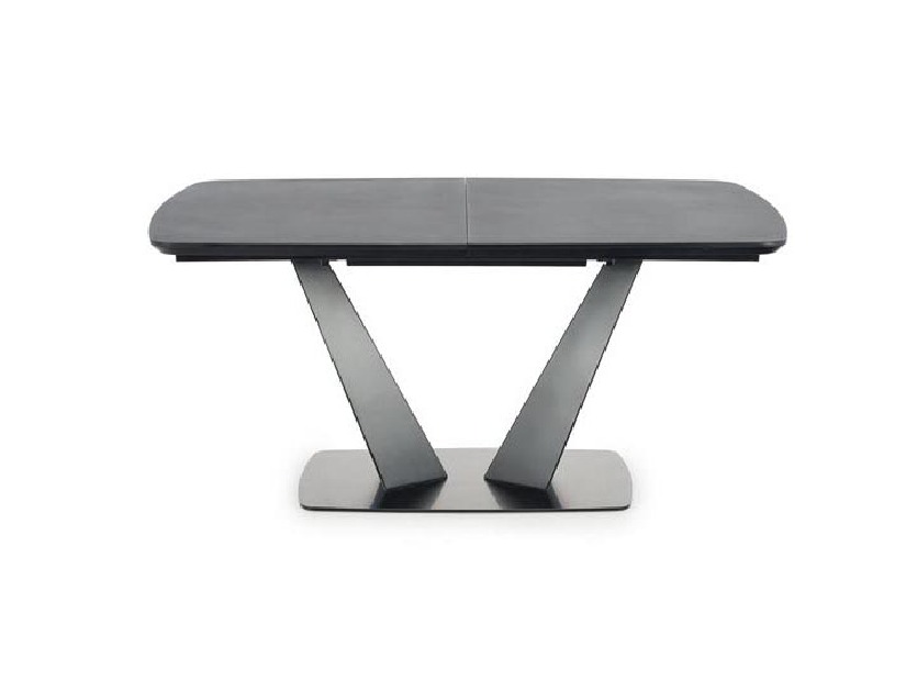 Rozkladací jedálenský stôl 160-220 cm Fredda (čierna + sivá) (pre 6 8 osôb)