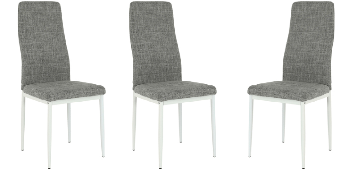 Set 3 ks. jedálenských stoličiek Collort nova (svetlosivá + biela) *výpredaj