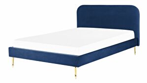 Manželská posteľ 180 cm Faris (modrá) (s roštom)