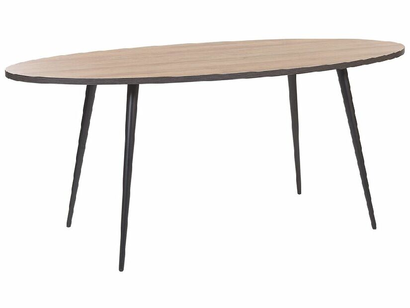 Jedálenský stôl OTTIO (tmavé drevo + čierna) (pre 6 osôb)