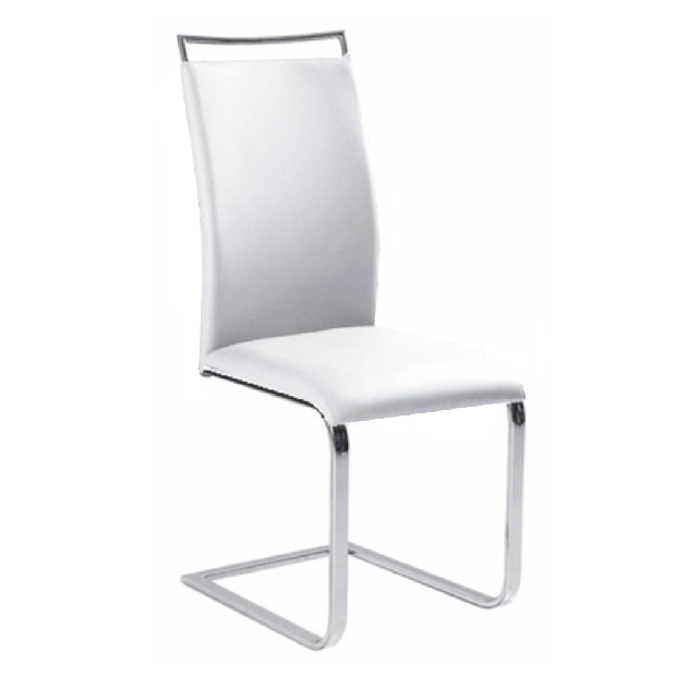 Jedálenská stolička Berion (biela + chróm)