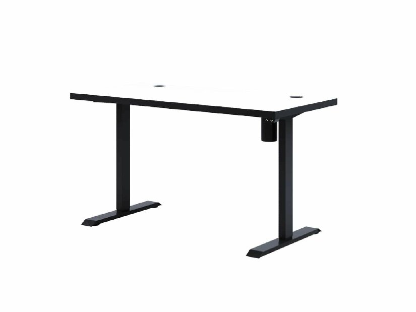 Elektrický výškovo nastaviteľný pc stôl Sonic (biela + čierna)