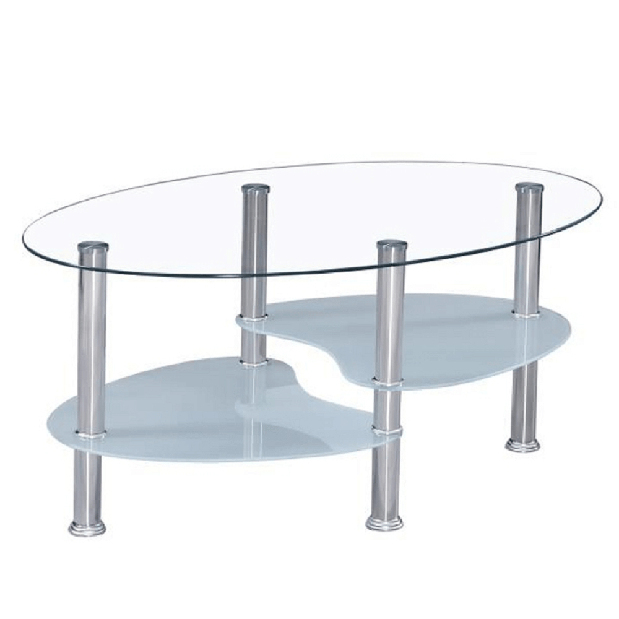 Konferenčný stolík Wick NEW (oceľ + sklo + mliečne sklo) *výpredaj