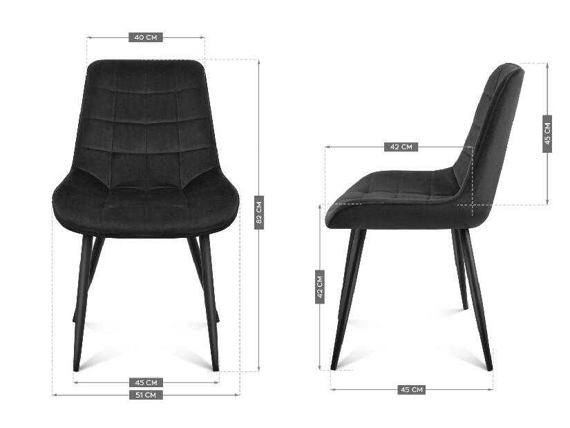 Jedálenská stolička Pamper 3 (čierna)
