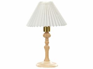 Stolná lampa Claudius (biela + svetlé drevo)