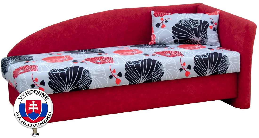 Jednolôžková posteľ 80 cm Felix červená (P) (s matracom)