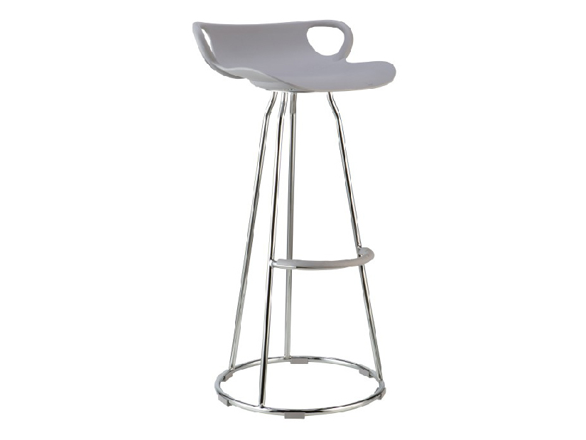 Barová stolička Gladi (sivá + chróm)