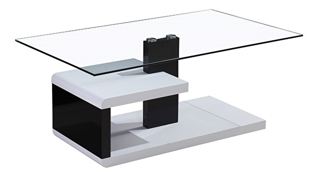 Konferenčný stolík Lars (biela + čierna)