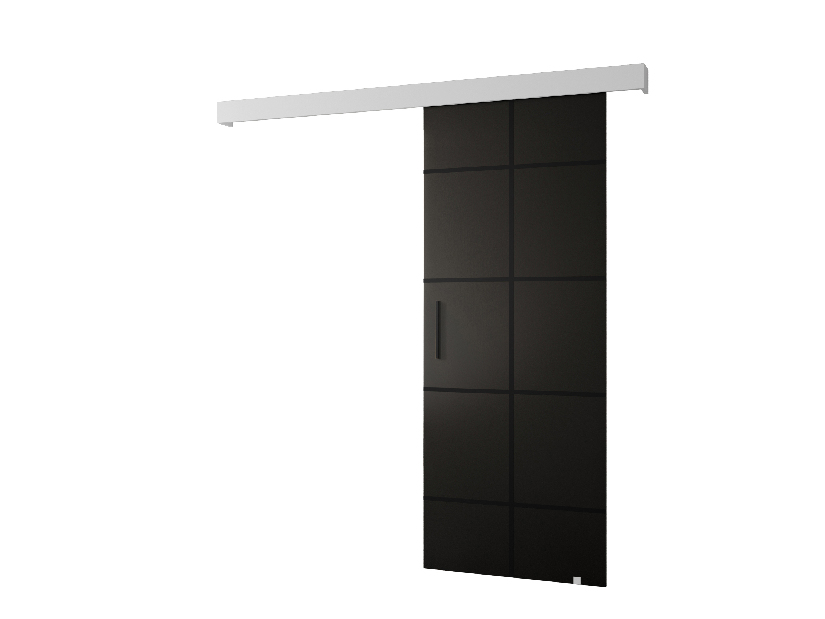 Posuvné dvere 90 cm Sharlene III (čierna matná + biela matná + čierna)