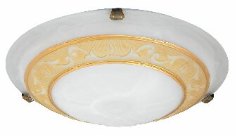 Stropné svietidlo Laretta 3714 (ryžové kamenné sklo + bronzové úchytky)