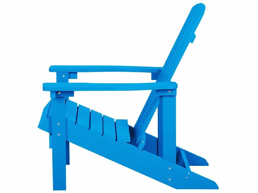 Záhradná stolička s podnožkou Adack (modrá)