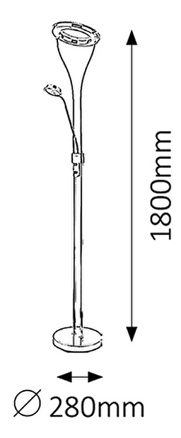 Stojanová lampa Leslie 4159 (chrómová)