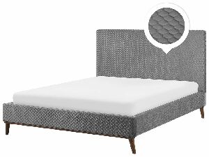 Manželská posteľ 180 cm BARON (s roštom) (sivá)