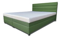 Manželská posteľ 180 cm Rebeka (s penovými matracmi) (tmavozelená)