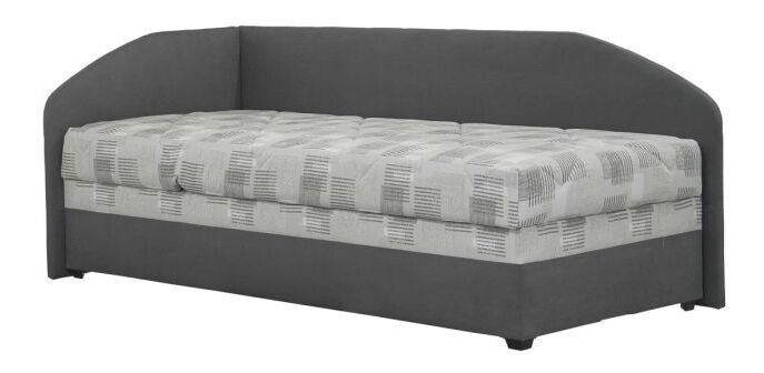 Jednolôžková posteľ 90 cm Blanár Turi (sivá + Kirsten 8057-2) (s roštom a matracom Alena) (L)