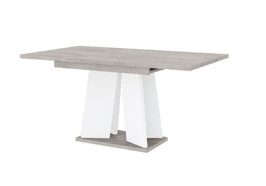 Jedálenský stôl Mulnu (svetlosivá + biela) (pre 4 až 6 osôb)