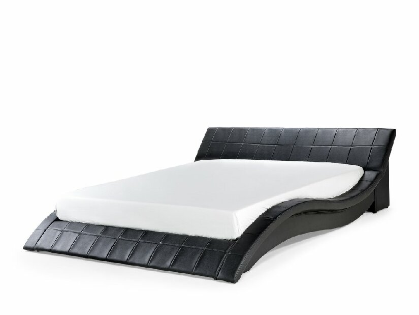 Manželská posteľ 180 cm VICHA 2 (s roštom) (čierna)
