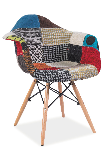 Jedálenská stolička Dena (patchwork viacfarebný)