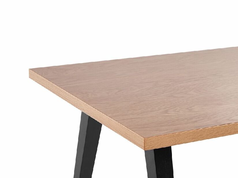 Jedálenský stôl Lenza (svetlé drevo + čierna)
