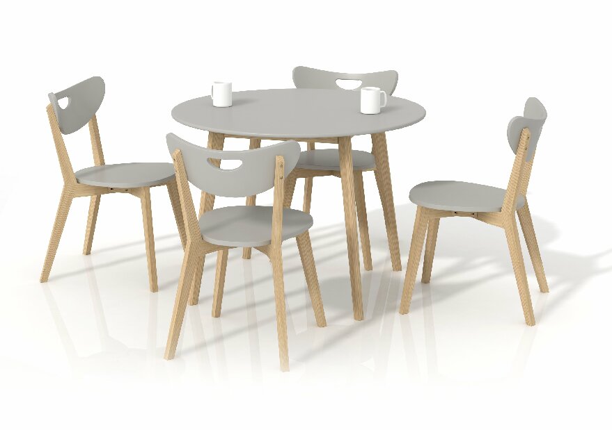 Jedálenský stôl Peppita (sivá) (pre 4 osoby)