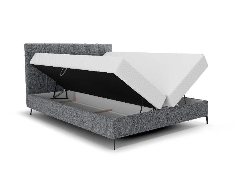 Jednolôžková posteľ 120 cm Infernus Bonell (tmavosivá) (s roštom, s úl. priestorom)