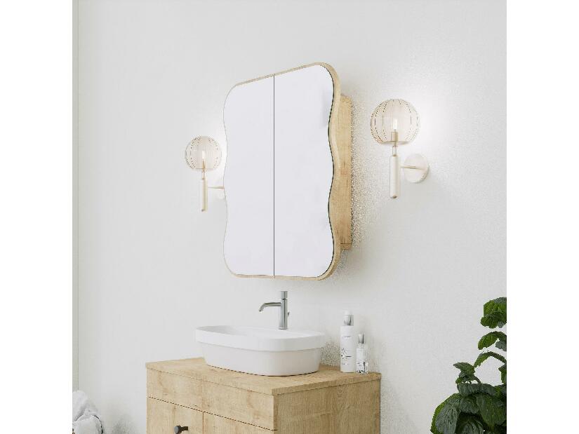 Kúpeľňová skrinka so zrkadlom Dion (dub)