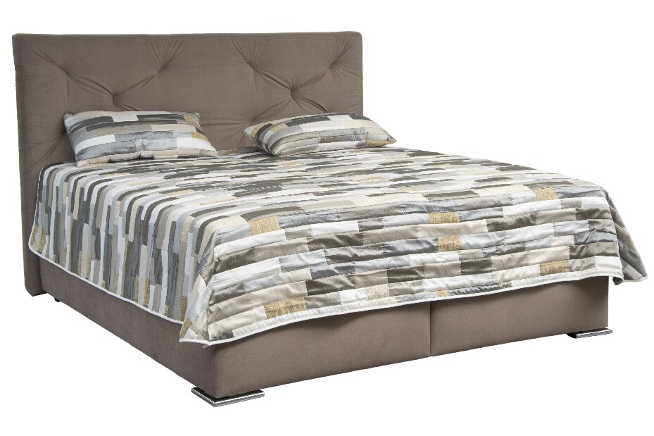 Manželská posteľ 180 cm Blanár Chicago (hnedá) (s roštom a matracom NELLY PLUS)