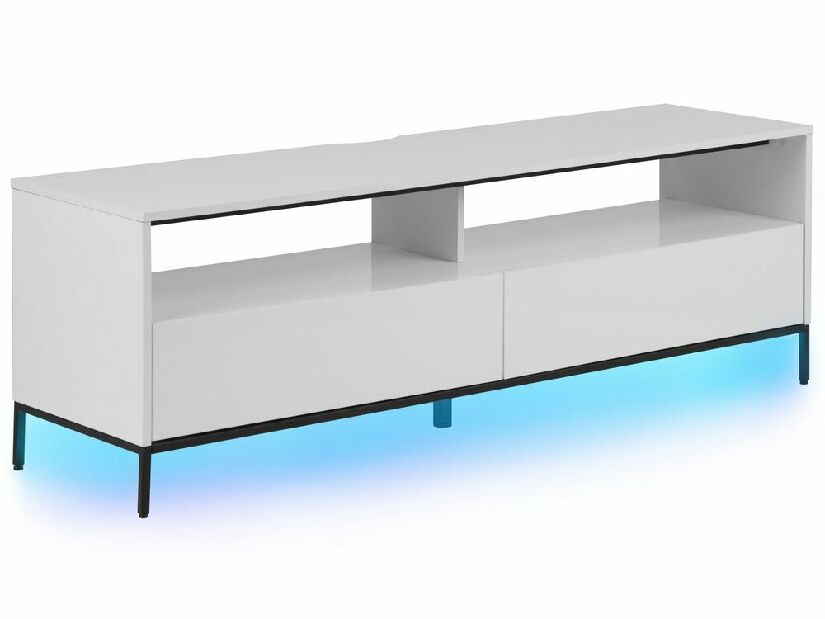 TV stolík/skrinka Serviceton (biela) (s LED)