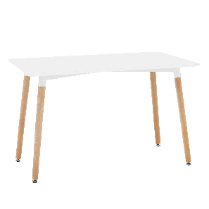 Jedálenský stôl Dirrax 4 (biela + buk) (pre 4 osoby)