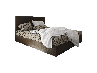 Manželská posteľ  Boxspring 140 cm Lilac (vzor + hnedá) (s matracom a úložným priestorom)