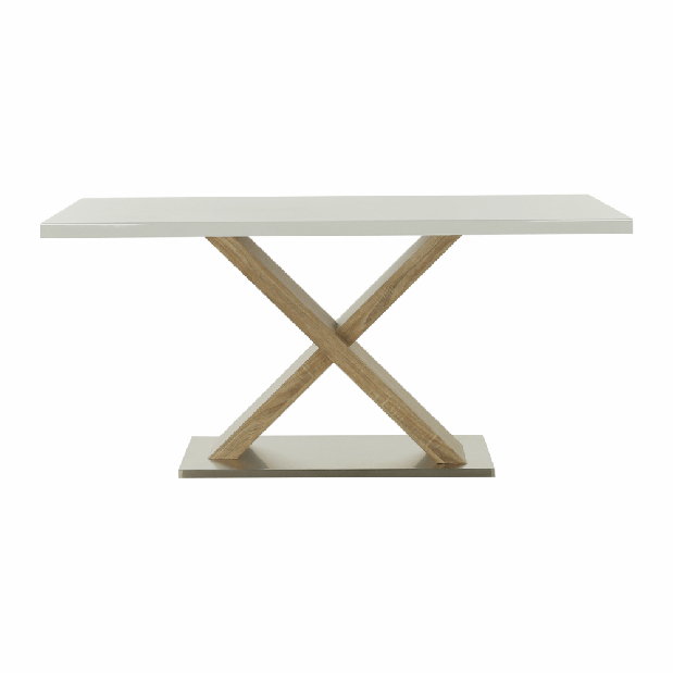 Jedálenský stôl 160 cm Farni (biela + dub sonoma)