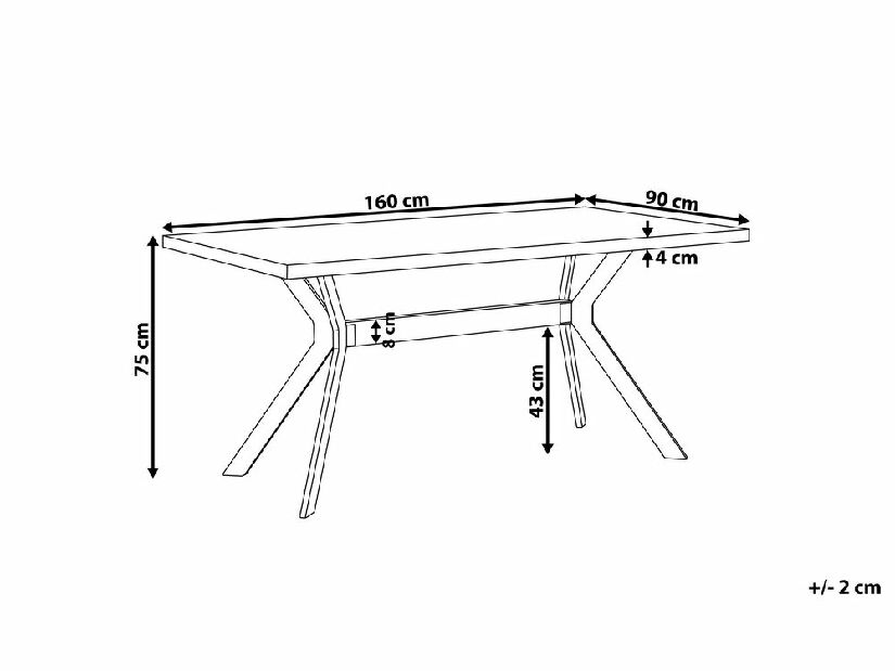 Jedálenský stôl Benos (pre 6 osôb) (svetlosivá)
