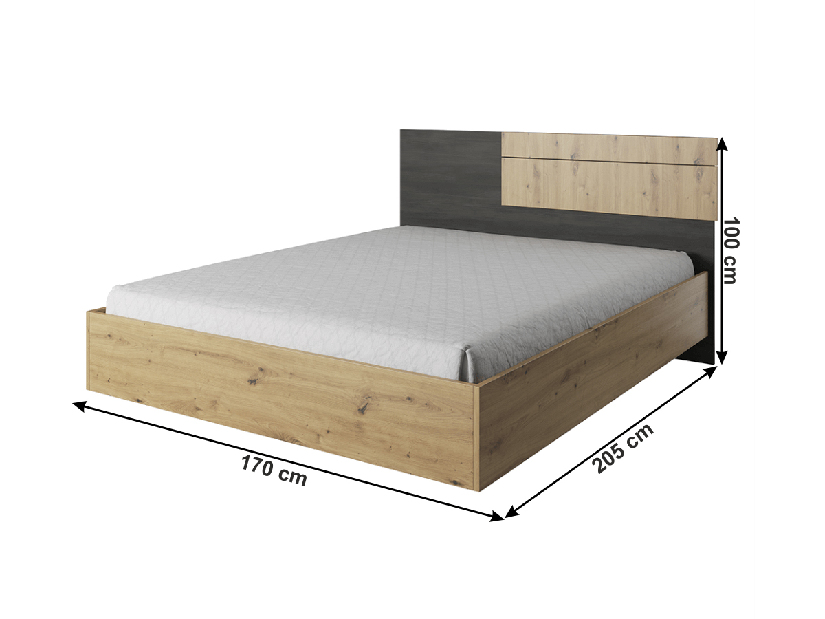 Manželská posteľ 160 cm Barffy 