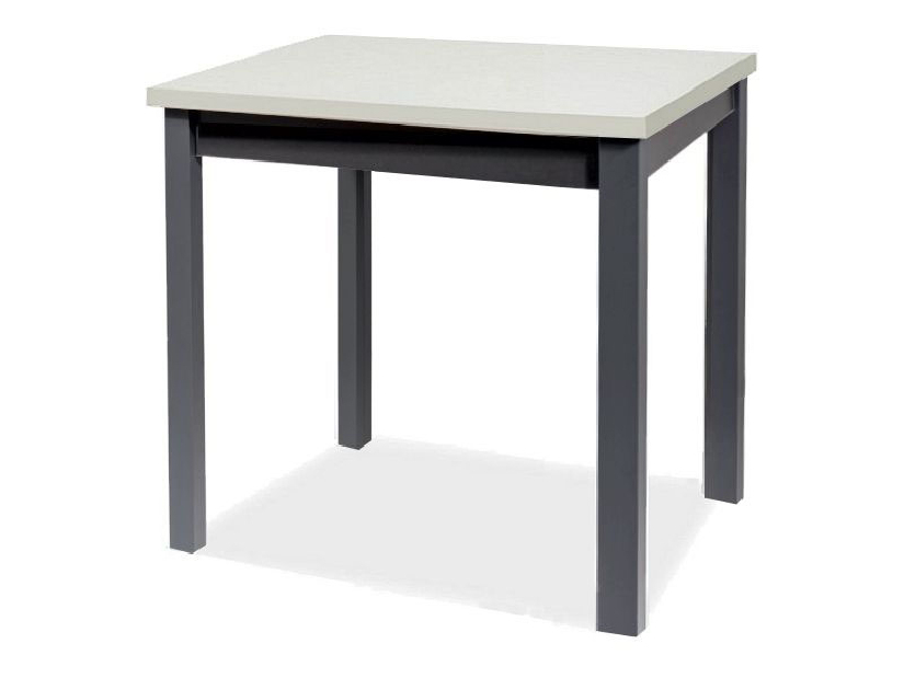 Jedálenský stôl Alfred (biela matná + čierna) (pre 4 osoby)