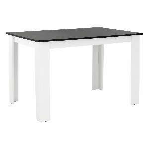 Jedálenský stôl Plat (obdĺžnik) (pre 4 osoby) (biela + čierna)