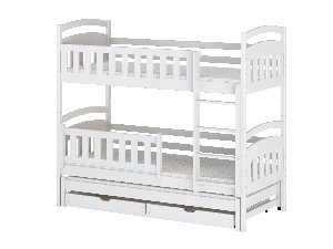 Detská posteľ 90 x 190 cm BLAIR (s roštom a úl. priestorom) (biela)
