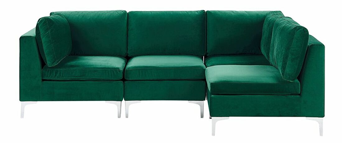 Rohová sedačka EVENA (zelená) (pre 4 osoby) (P)